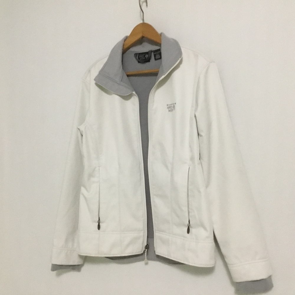 Mountain Hardware Fleeced Lined White Softshell J… - image 1
